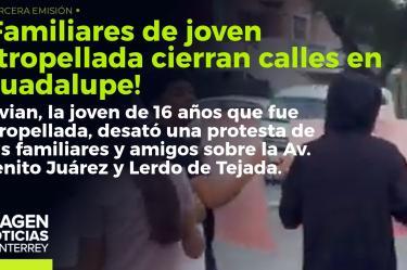 Familiares y amigos de Vivian tomaron las calles de Guadalupe para exigir justicia tras su atropellamiento. 


No te pierdas Imagen Noticias #Monterrey con #BrisseidaMoya de lunes a viernes por Imagen Televisión Monterrey.

Síguenos en nuestras redes
Instagram: https://www.instagram.com/imagentvmonterrey/
Twitter: https://twitter.com/ImagenTVMTY
Facebook: https://www.facebook.com/ImagenTVMTY/

Mantente siempre informado con las noticias sobre los acontecimientos más importantes a nivel nacional con Claudia Ovalle y Brenda Cavazos.


¡Dale like y suscríbete!