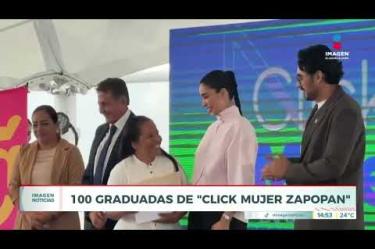 Con la presencia del presidente municipal Juan José Frangie, se llevó a cabo la ceremonia de graduación de una nueva generación de beneficiarias del programa #ClickMujeresZapopan.