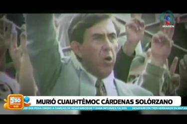 El ingeniero líder histórico de la izquierda mexicana y precursor de la transición democrática del país, Cuauhtémoc Cárdenas Solórzano, falleció este 28 de octubre a los 92 años en la #CDMX.
#NoticiasImagen #ImagenNoticias530
Visita nuestro sitio web: http://www.imagentv.com
No te pierdas Imagen Noticias 5:30 con Marlene Stahl, Nuria Gil y Adriana Treviño de lunes a viernes por Imagen Televisión.
TikTok 5:30: https://www.tiktok.com/@imagennoticias530
TikTok Noticias: https://www.tiktok.com/@imagennoticias
Instagram 5:30: https://www.instagram.com/imagennoticias530
Instagram Noticias: https://www.instagram.com/imagentvnoticias/
X 5:30: https://x.com/imagen530
X Noticias: https://twitter.com/ImagenNoticias_
X Televisión: https://twitter.com/ImagenTVMex
Facebook Noticias: https://www.facebook.com/ImagenTVNoticias
Aquí encontrarás la mejor información nacional e internacional de Imagen Noticias con Francisco Zea, Nacho Lozano, Crystal Mendivil, Enrique Sánchez y Paola Rojas.