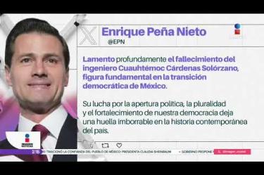 Cuauhtémoc Cárdenas falleció a los 92 años. Fue fundador del PRD, gobernador de Michoacán, candidato presidencial en tres ocasiones y primer jefe de Gobierno del entonces Distrito Federal. Claudia Sheinbaum lamentó su muerte, a quien reconoció por su legado democrático.