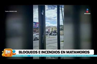 Ayer, Matamoros, Tamaulipas, se convirtió en una zona de alto riesgo tras una serie de enfrentamientos y bloqueos, esto como reacción a la captura de Axel Alfredo, alias "El Titán", considerado el segundo al mando de la facción Ciclones del Cártel del Golfo.
#NoticiasImagen #ImagenNoticias530 Visita nuestro sitio web: http://www.imagentv.com
No te pierdas Imagen Noticias 5:30 con Marlene Stahl, Nuria Gil y Adriana Treviño de lunes a viernes por Imagen Televisión.
TikTok 5:30: https://www.tiktok.com/@imagennoticias530
TikTok Noticias: https://www.tiktok.com/@imagennoticias
Instagram 5:30: https://www.instagram.com/imagennoticias530
Instagram Noticias: https://www.instagram.com/imagentvnoticias/
X 5:30: https://x.com/imagen530
X Noticias: https://twitter.com/ImagenNoticias_
X Televisión: https://twitter.com/ImagenTVMex
Facebook Noticias: https://www.facebook.com/ImagenTVNoticias
Aquí encontrarás la mejor información nacional e internacional de Imagen Noticias con Francisco Zea, Nacho Lozano, Crystal Mendivil, Enrique Sánchez y Paola Rojas.