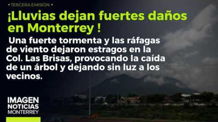 Las fuertes lluvias en Monterrey dejaron fuertes afectaciones y daños materiales. 

No te pierdas Imagen Noticias #Monterrey con #BrisseidaMoya de lunes a viernes por Imagen Televisión Monterrey.

Síguenos en nuestras redes
Instagram: https://www.instagram.com/imagentvmonterrey/
Twitter: https://twitter.com/ImagenTVMTY
Facebook: https://www.facebook.com/ImagenTVMTY/

Mantente siempre informado con las noticias sobre los acontecimientos más importantes a nivel nacional con Claudia Ovalle y Brenda Cavazos.


¡Dale like y suscríbete!