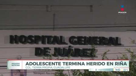 Un joven sobrevivió luego de ser apuñalado en el pecho en Guadalupe, Nuevo León. 

No te pierdas Imagen Noticias Monterrey con Claudia Ovalle de lunes a viernes por Imagen Televisión Monterrey.
 
Síguenos en nuestras redes
Instagram: https://www.instagram.com/imagentvmonterrey/
Twitter: https://twitter.com/ImagenTVMTY
Facebook: https://www.facebook.com/ImagenTVMTY/

Mantente siempre informado con las noticias sobre los acontecimientos más importantes a nivel nacional con Claudia Ovalle y Brenda Cavazos.


¡Dale like y suscríbete!